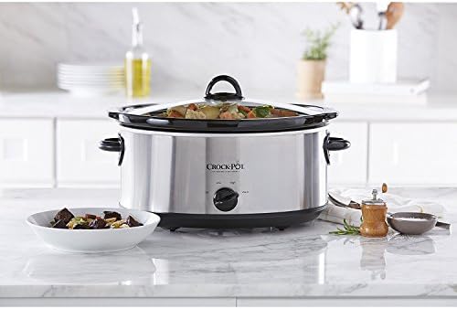 Crock-Pot 7 Quart Oval Manual Slow Cooker – Stainless Steel Select C247