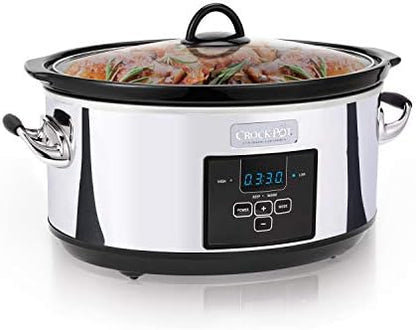 Crock-Pot 7 Quart Programmable Slow Cooker – Polished Platinum Daily C299