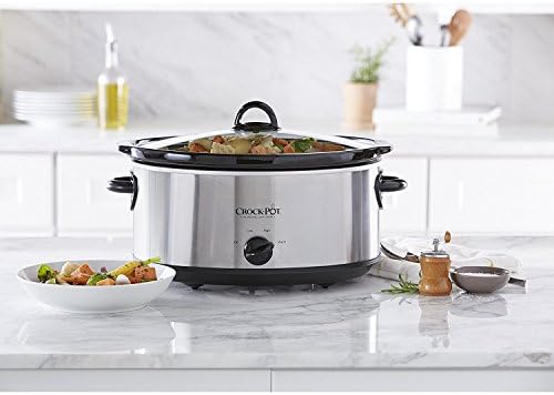 Crock-Pot 7 Quart Oval Manual Slow Cooker – Stainless Steel Select C247