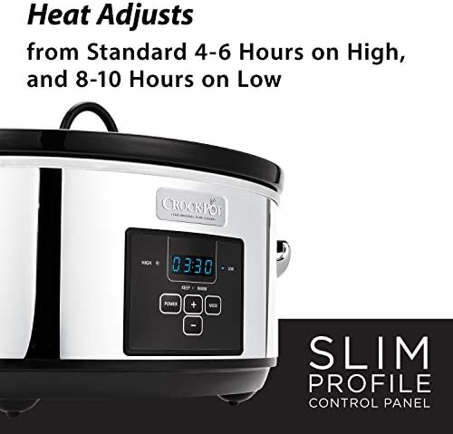 Crock-Pot 7 Quart Programmable Slow Cooker – Polished Platinum Daily C299
