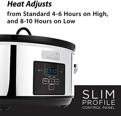 Crock-Pot 7 Quart Programmable Slow Cooker – Polished Platinum Daily C299