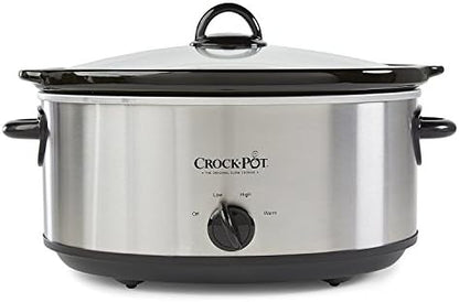 Crock-Pot 7 Quart Oval Manual Slow Cooker – Stainless Steel Select C247