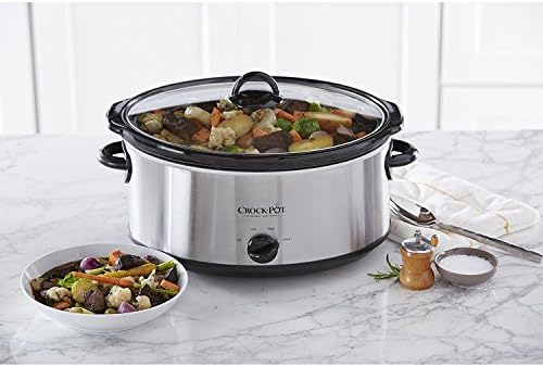 Crock-Pot 7 Quart Oval Manual Slow Cooker – Stainless Steel Select C247