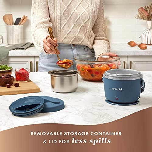 Crock-Pot Electric Lunch Box Food Warmer 20oz – Faded Blue Signature C224