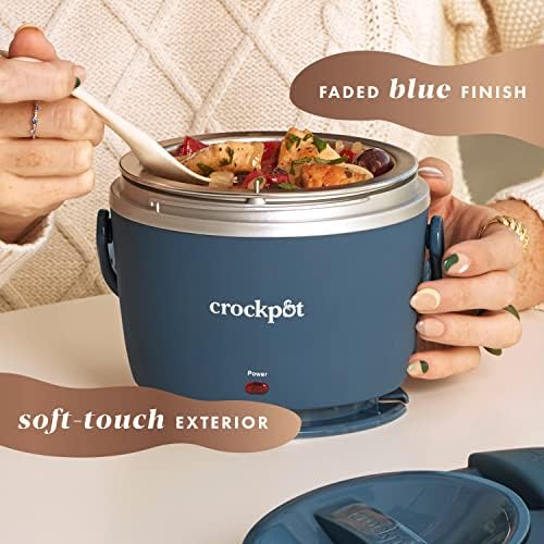 Crock-Pot Electric Lunch Box Food Warmer 20oz – Faded Blue Signature C224
