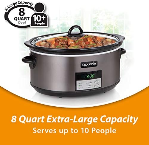 Crock-Pot 8 Quart Programmable Slow Cooker with Auto Warm Signature C214
