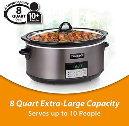Crock-Pot 8 Quart Programmable Slow Cooker with Auto Warm Signature C214