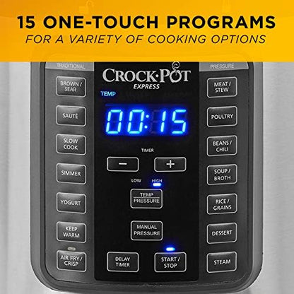Crock-Pot Express Crisp 8 Quart 10-in-1 Pressure Cooker Reserve C255