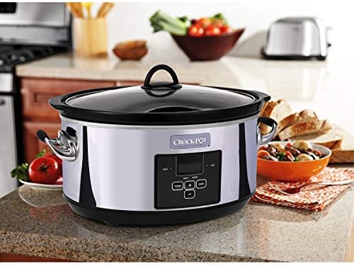 Crock-Pot 7 Quart Programmable Slow Cooker – Polished Platinum Daily C299
