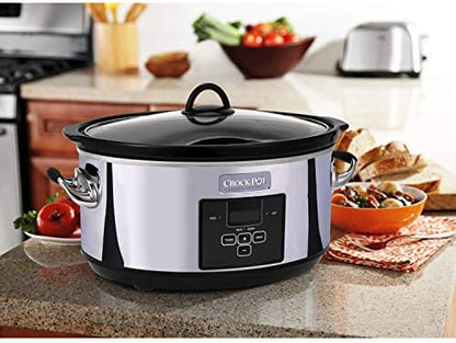Crock-Pot 7 Quart Programmable Slow Cooker – Polished Platinum Daily C299