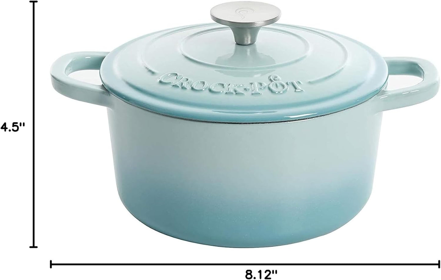 Crock-Pot 3 Quart Enameled Cast Iron Dutch Oven – Aqua Plus C230